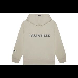 Fear of God Essentials Full Zip Up Hoodie Applique Logo
